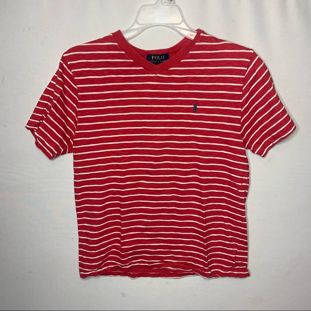 Kids red and white striped shirt